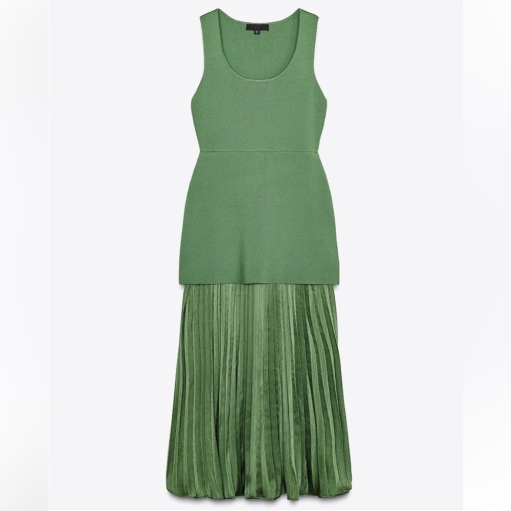 Zara maxi green dress